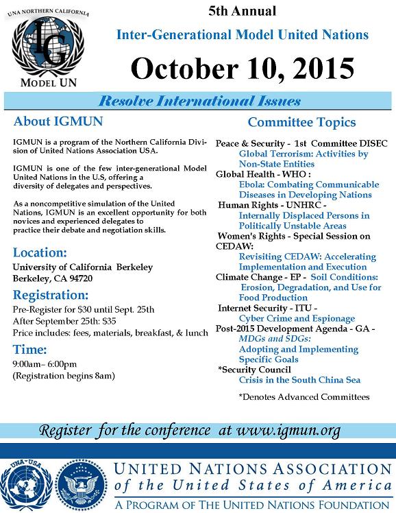 IGMUN 2015 flyer